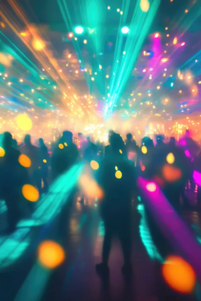 Bild einer Techno Party für die Playlist